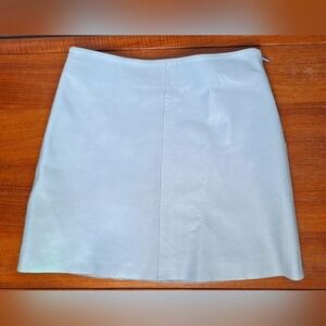 Esprit Leather Skirt Vintage Powder Blue Lined Coquette Classic Minimalist XS